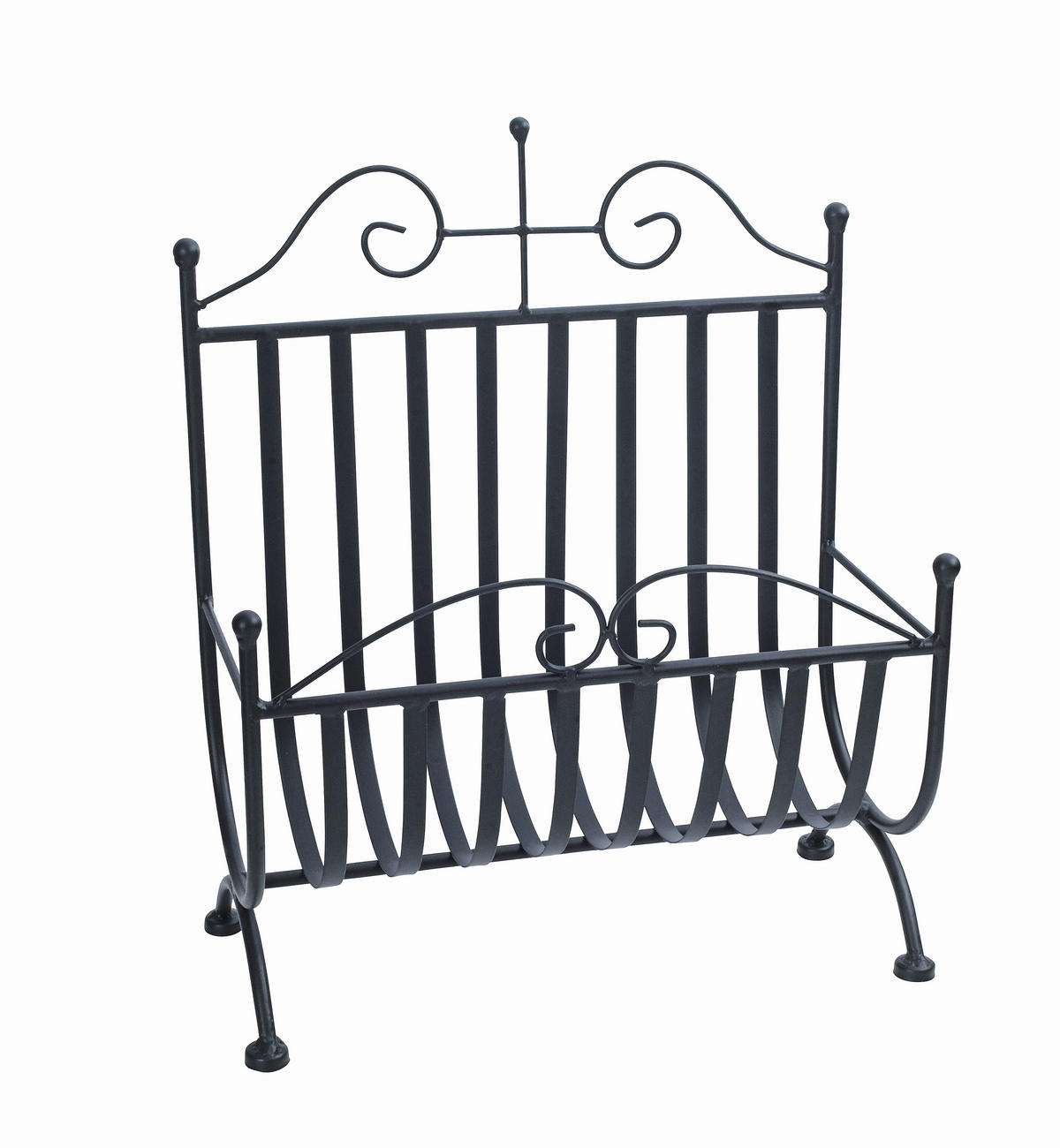 STOJAN NA NOVINY, černá - černá, Lifestyle, kov (37/44/18cm) - Landscape