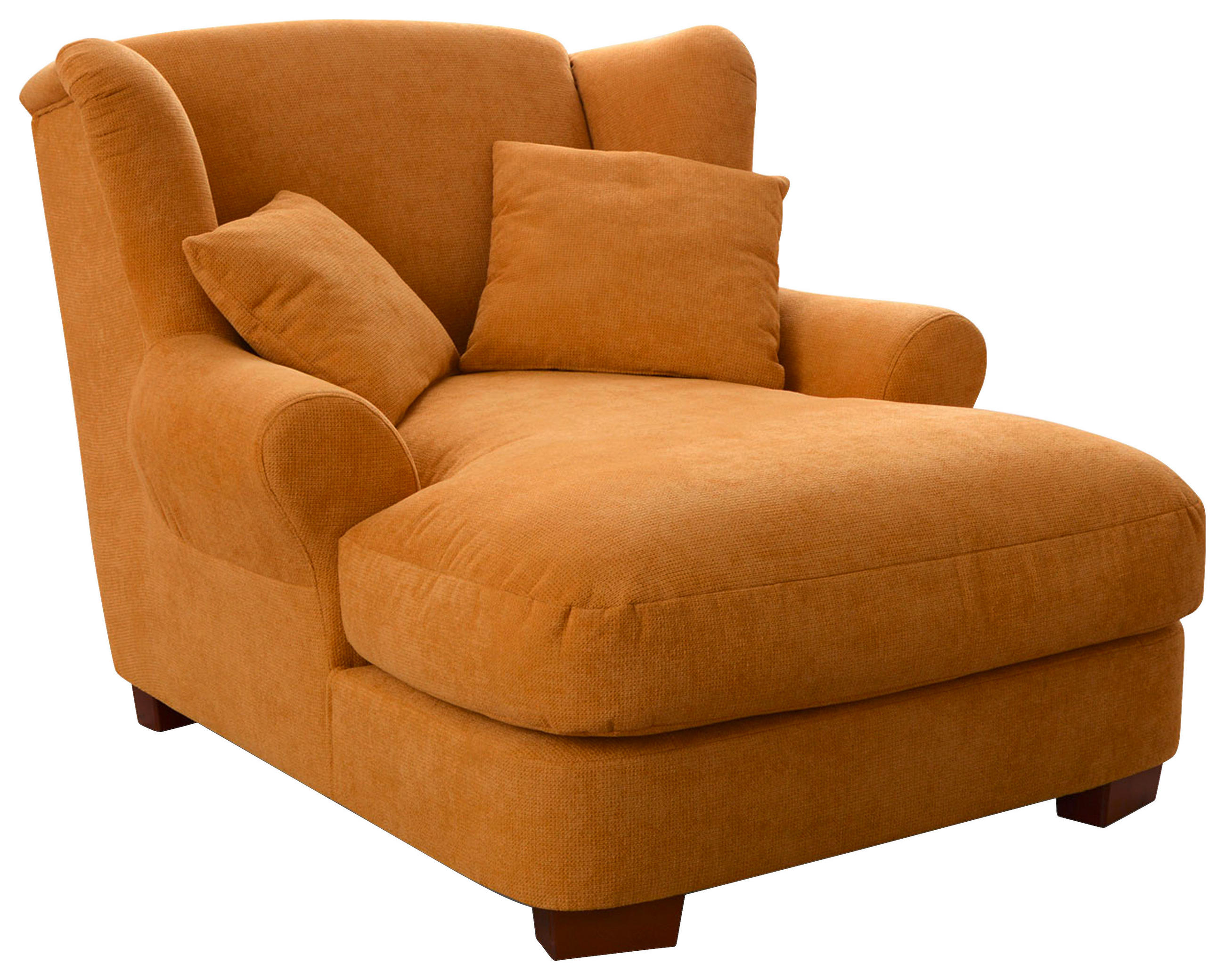 XXL-SESSEL Flachgewebe Gelb    - Gelb, ROMANTIK / LANDHAUS, Holz/Textil (120/101/142cm) - Cantus