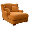 XXL-SESSEL in Flachgewebe Gelb  - Gelb, Romantik / Landhaus, Holz/Textil (120/101/142cm) - Sit & More