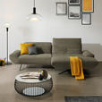 ECKSOFA  in Chenille Taupe  280/170-195 cm  - Taupe/Schwarz, Design, Textil/Metall (280/170-195cm) - Dieter Knoll