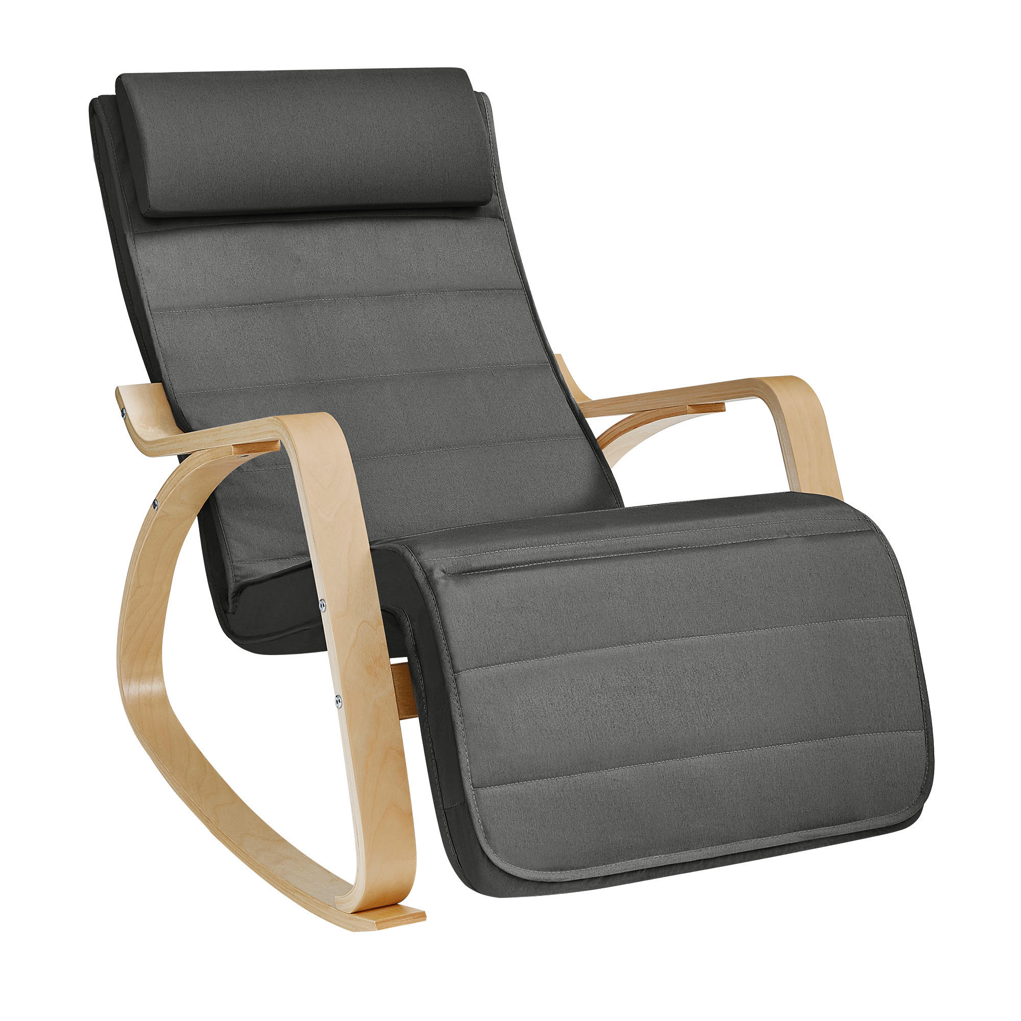 E-shop Boxxx RELAXAČNÉ KRESLO, drevo, textil, tmavosivá