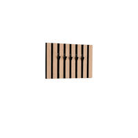 SCHLÜSSELBOARD furniert Schwarz, Eiche Artisan  - Schwarz/Eiche Artisan, MODERN, Holzwerkstoff/Textil (30,6/20/1,7cm)