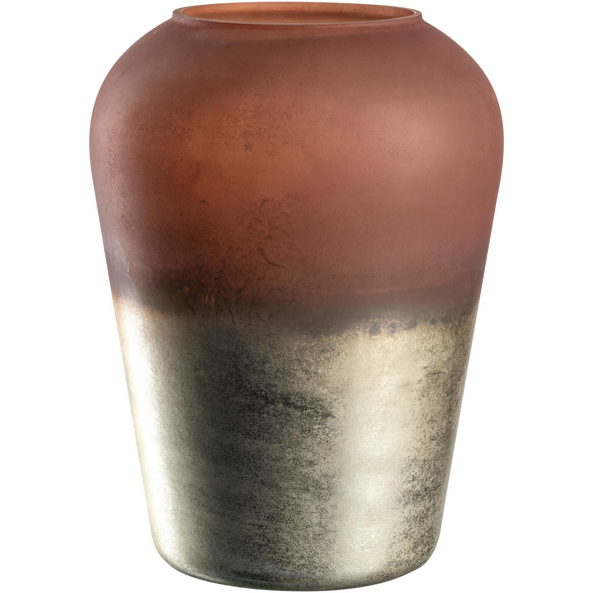 VAZA   19,70/27,00/19,70 cm   staklo  - tamno crvena/zlatne boje, staklo (19,70/27,00/19,70cm) - Leonardo