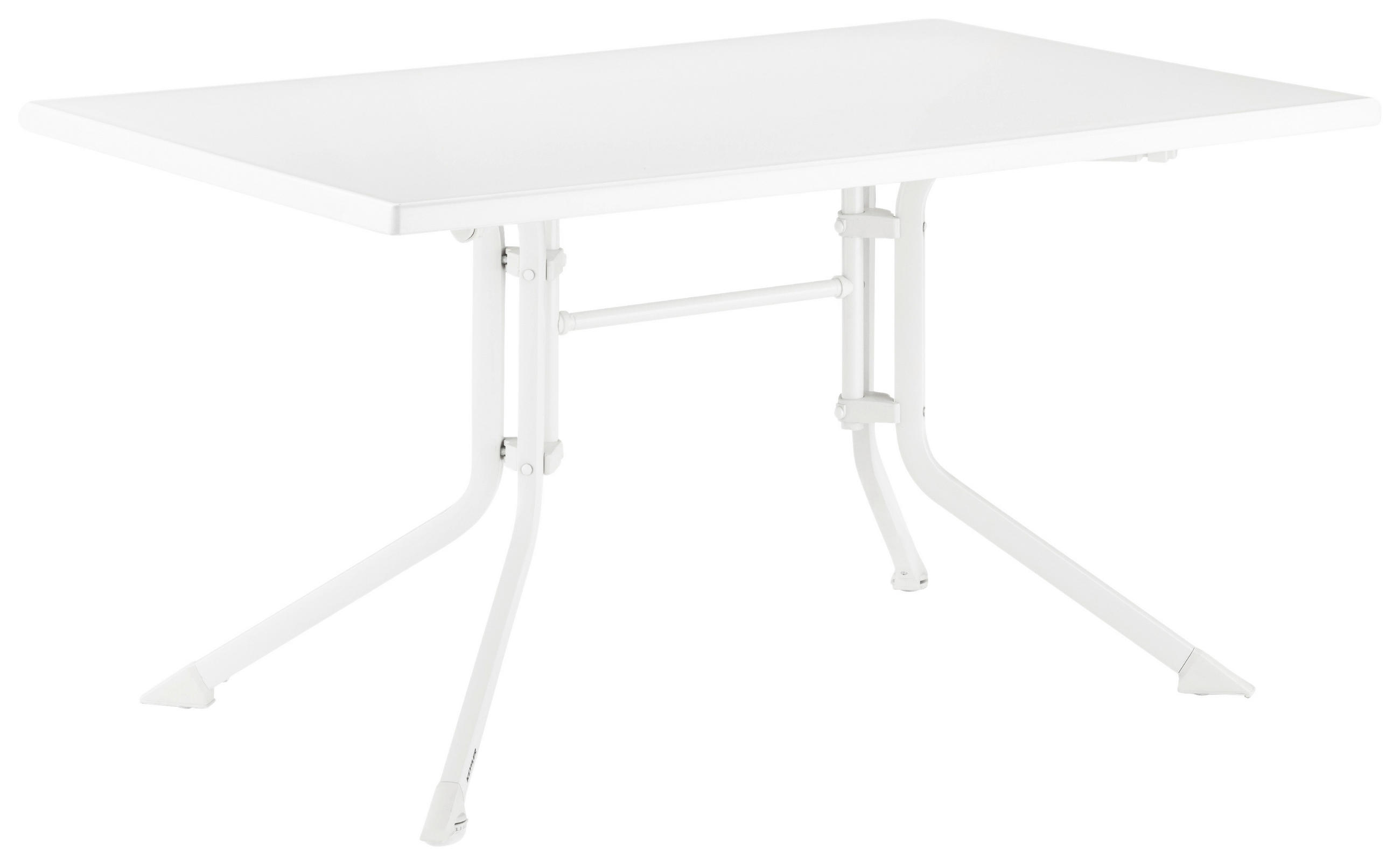 GARTENKLAPPTISCH 140/95/74 cm Metall, Kunststoff rechteckig  - Weiß, Basics, Kunststoff/Metall (140/95/74cm) - Kettler