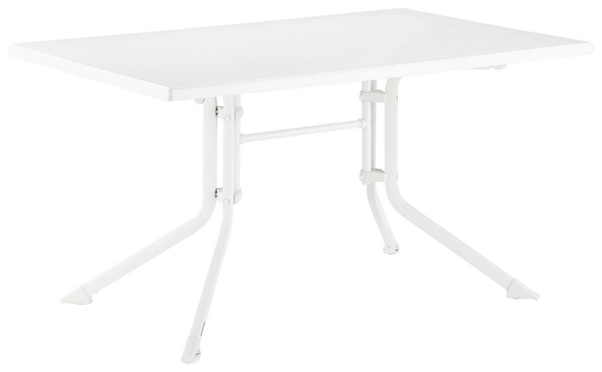 GARTENKLAPPTISCH 140/95/74 cm Metall, Kunststoff rechteckig  - Weiß, Basics, Kunststoff/Metall (140/95/74cm) - Kettler