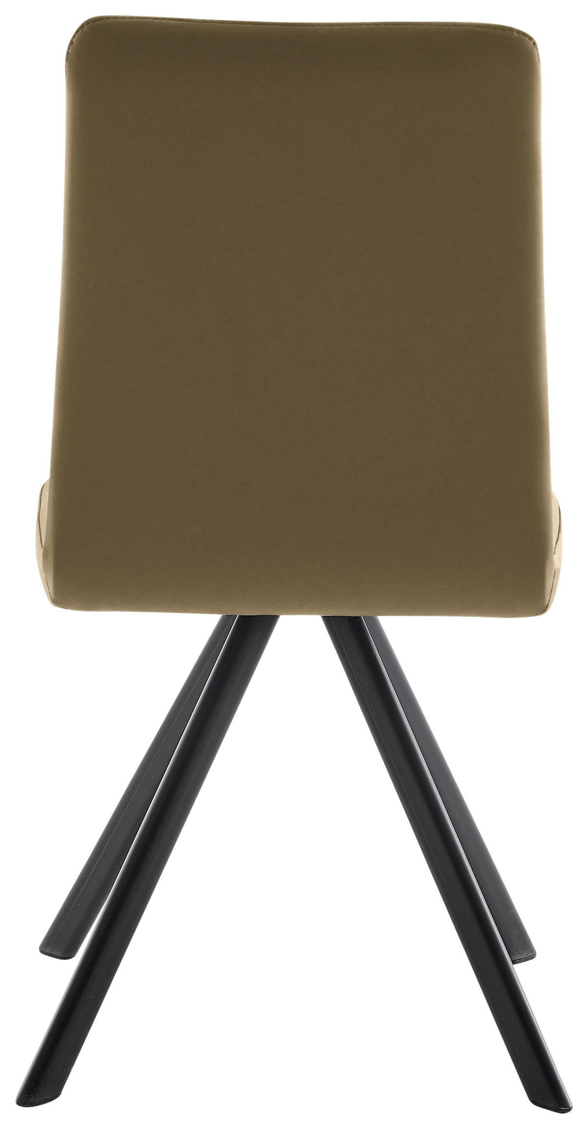 STUHL  in Eisen Lederlook, Mikrofaser Metall, Textil  - Schwarz/Olivgrün, MODERN, Textil/Metall (47/92/60cm) - Cantus