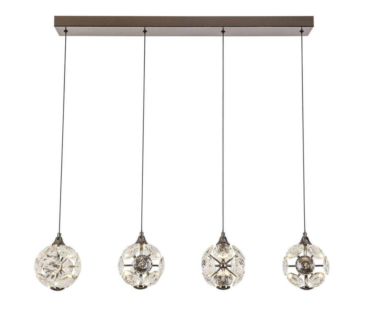 LED-HÄNGELEUCHTE 93/15/150 cm  - Chromfarben, Trend, Glas/Metall (93/15/150cm) - Ambiente