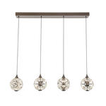 LED-HÄNGELEUCHTE 93/15/150 cm - Chromfarben, Trend, Glas/Metall (93/15/150cm) - Ambiente