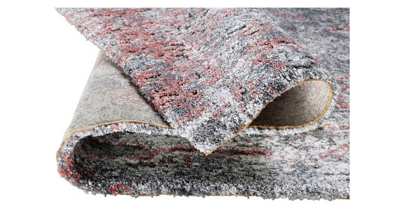 VINTAGE-TEPPICH 120/170 cm Timeline Quantum Grau, Hellrot  - Hellrot/Grau, Design, Textil (120/170cm) - Novel