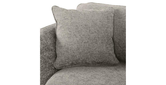 2-SITZER-SOFA in Chenille Hellgrau  - Hellgrau/Schwarz, KONVENTIONELL, Textil/Metall (190/70/98cm) - Carryhome