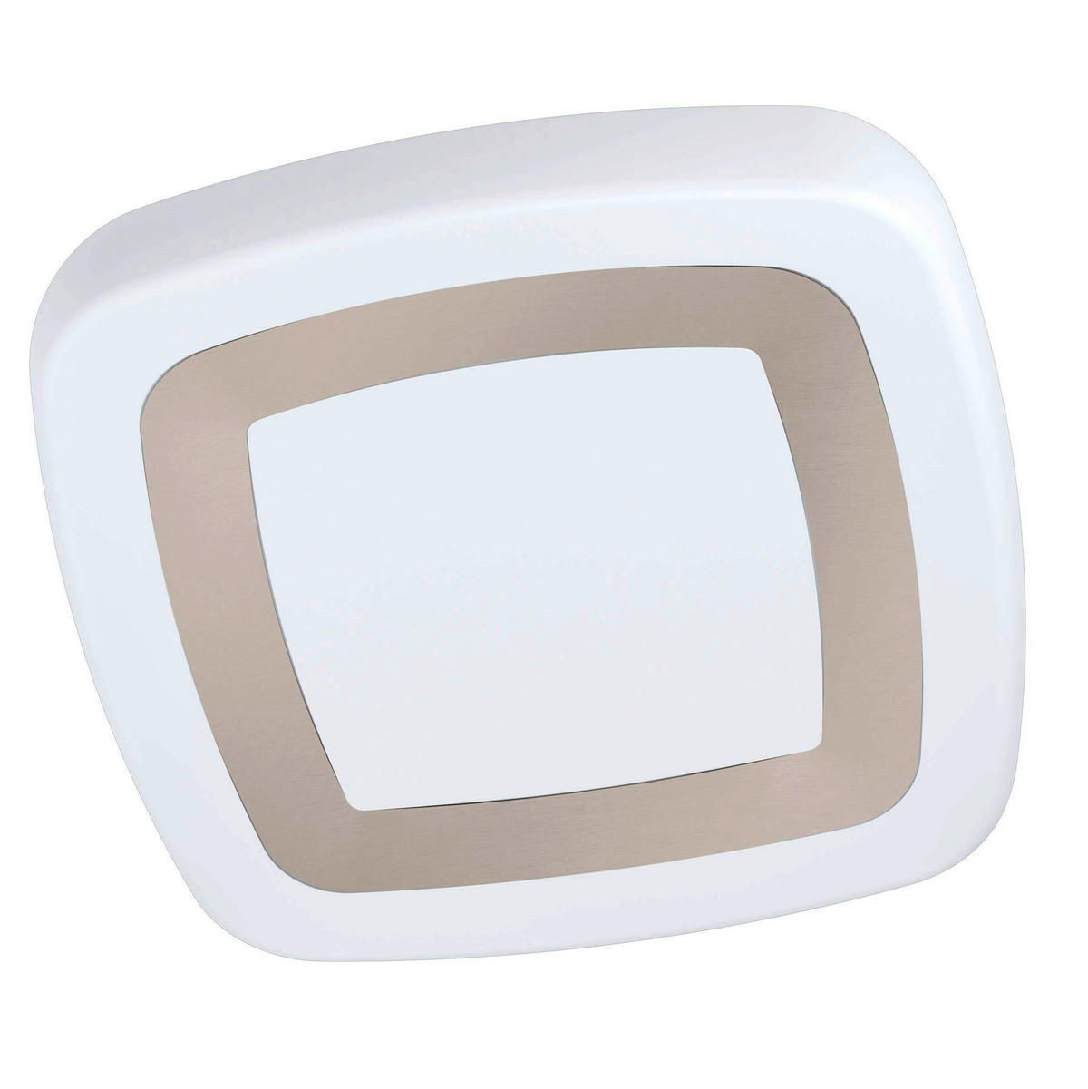 STROPNÍ SVÍTIDLO, 48/48/9 cm - bílá/barvy stříbra, Basics, kov/plast (48/48/9cm) - Eglo