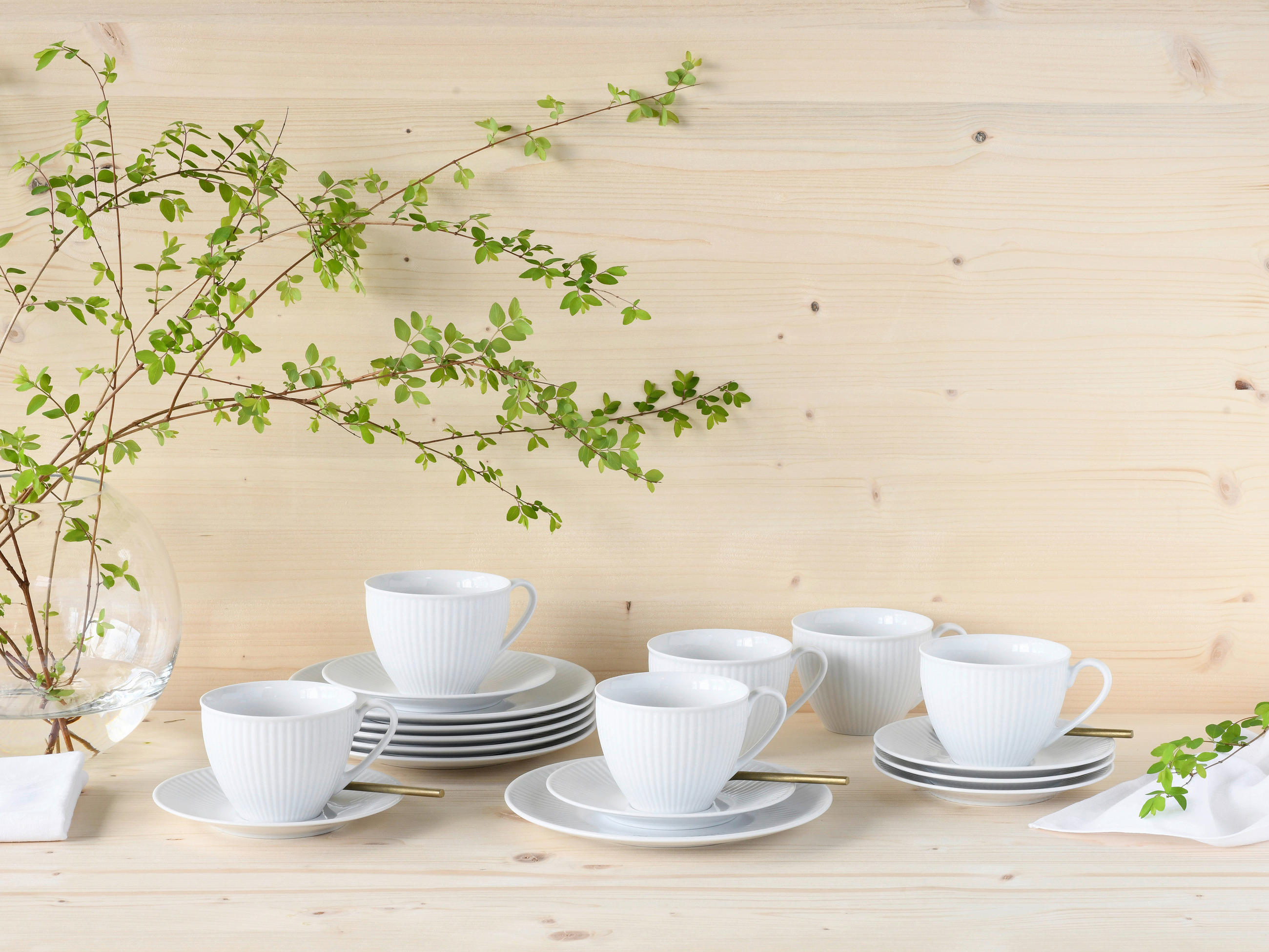 KAFFEESERVICE Weiß Valencia 18-teilig  - Weiß, Design, Keramik - Creatable