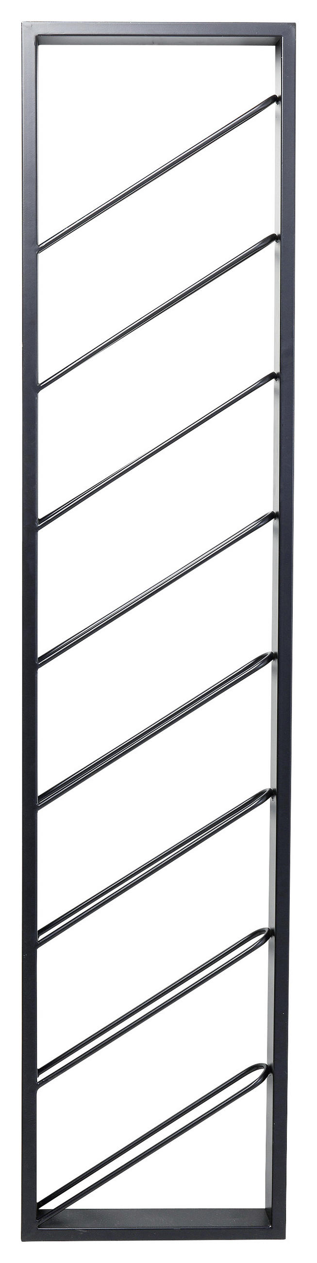 WEINREGAL 36/160/6 cm  - Schwarz, Design, Metall (36/160/6cm) - Kare-Design