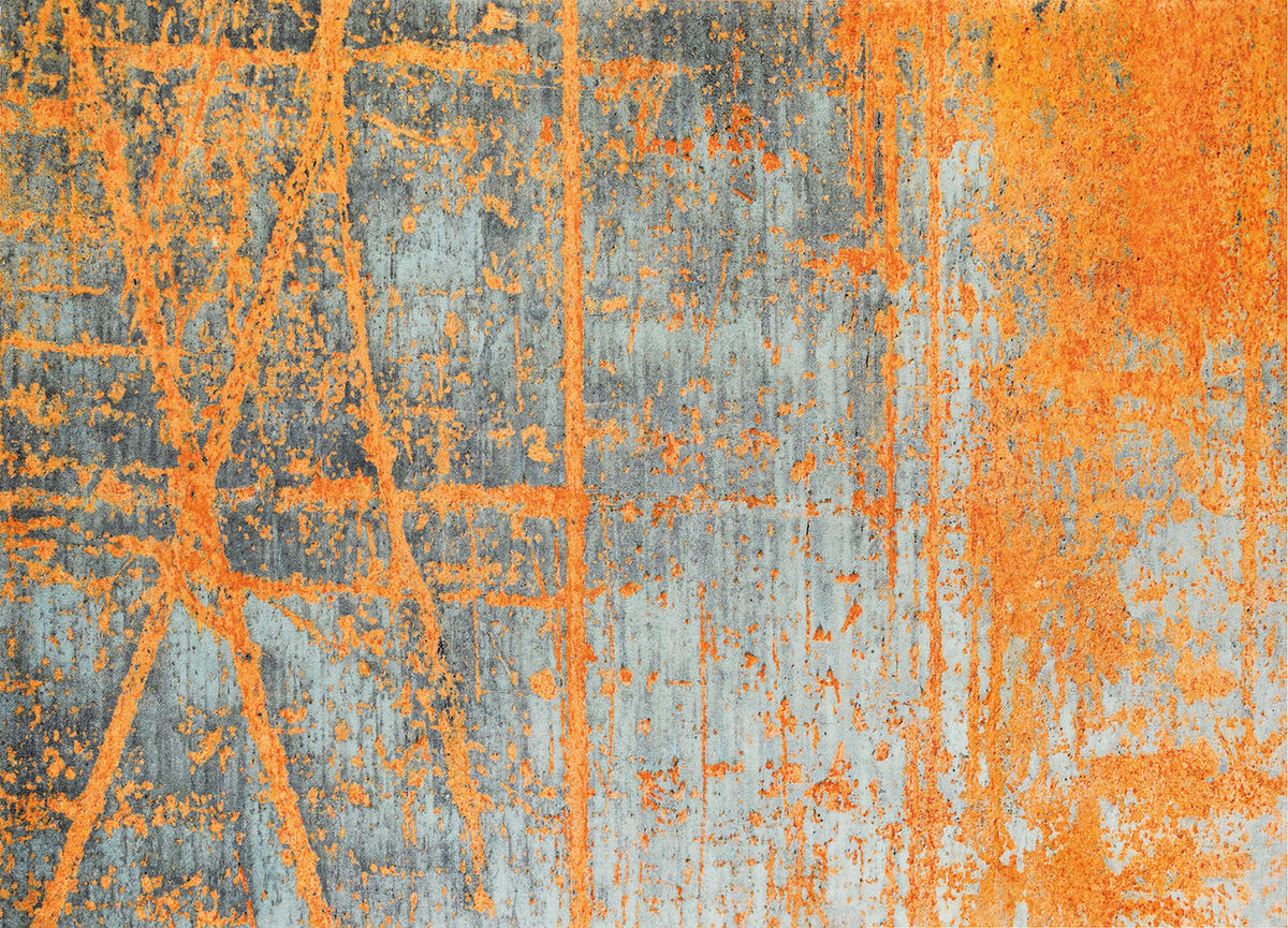COVOR CU ȚESĂTURĂ PLATĂ Rustic  - portocaliu/gri, Konventionell, plastic/textil (170/240cm) - wash+dry