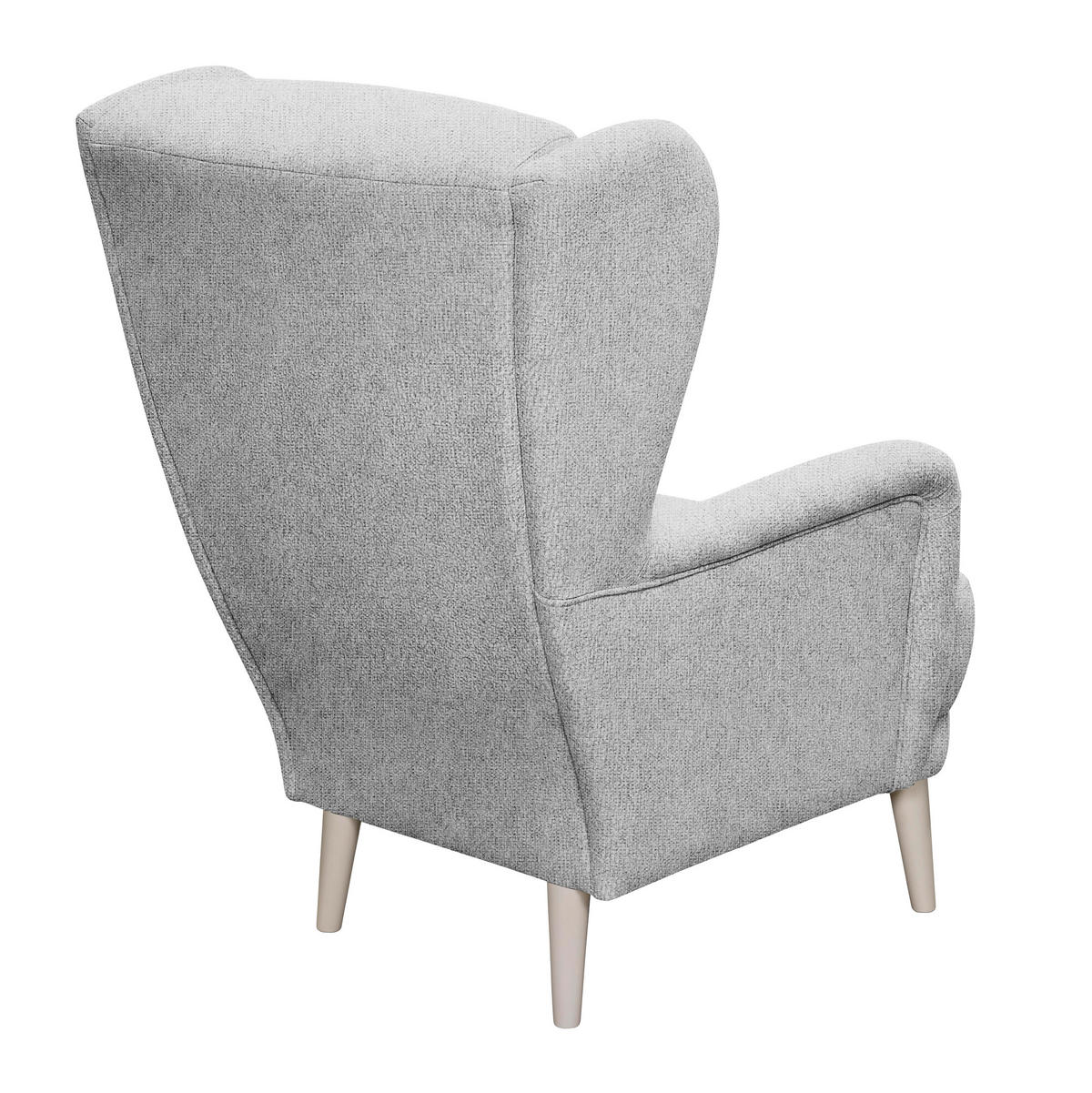SESSEL in Mikrovelours Hellgrau  - Kaschmir/Hellgrau, MODERN, Holz/Textil (74/106/94cm) - MID.YOU
