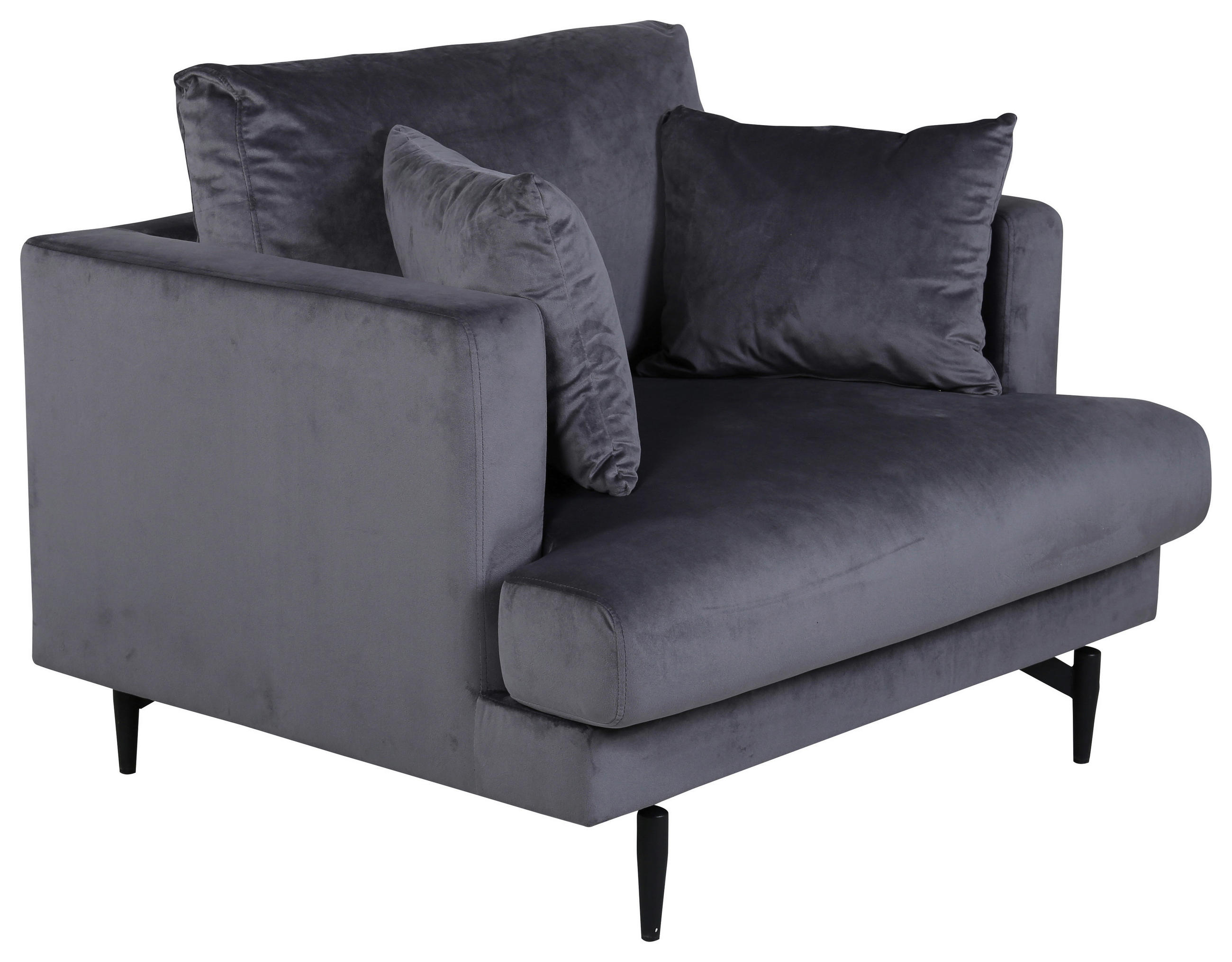 SESSEL in Dunkelgrau  - Dunkelgrau, Design, Textil/Metall (104/82/92cm) - Livetastic
