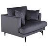 SESSEL in Dunkelgrau  - Dunkelgrau, Design, Textil/Metall (104/82/92cm) - Livetastic