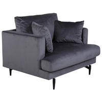 SESSEL in Dunkelgrau  - Dunkelgrau, Design, Textil/Metall (104/82/92cm) - Livetastic