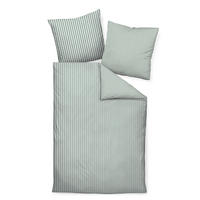 BETTWÄSCHE Makosatin 135/200 cm  - Salbeigrün, Basics, Textil (135/200cm) - Janine