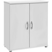 KOMMODE Weiß - Silberfarben/Weiß, Design, Holzwerkstoff/Kunststoff (60/70/30cm) - CARRYHOME