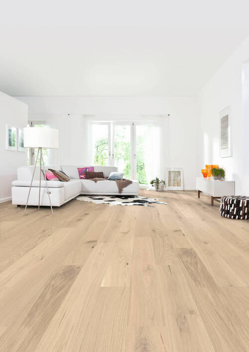 PARKETTBODEN Living by HARO PARKETT 3000 LA SL  per  m² - Hellbraun, Basics, Holzwerkstoff (18/108.5cm) - Living by HARO