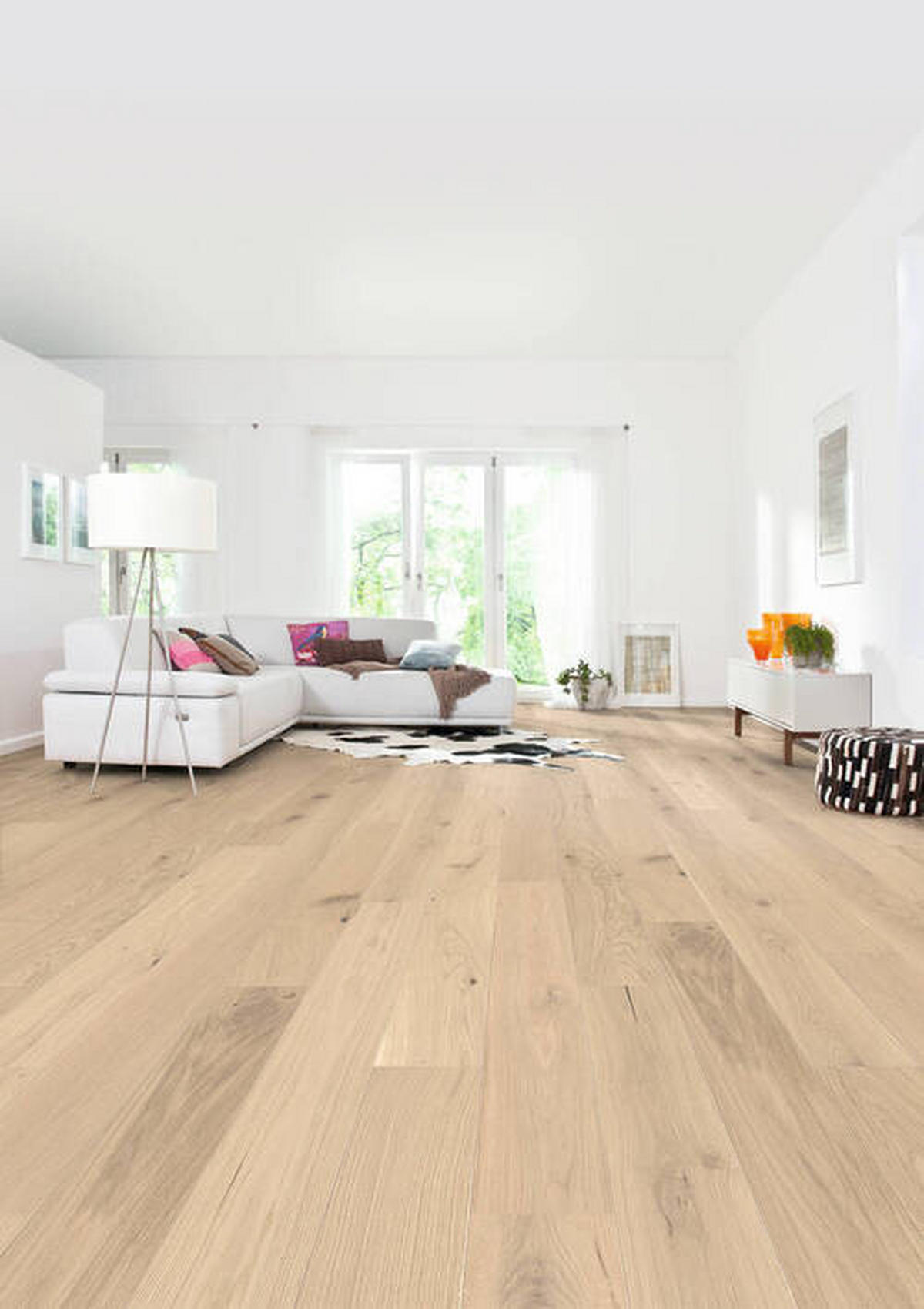 PARKETTBODEN Living by HARO PARKETT 3000 LA SL  per  m² - Hellbraun, Basics, Holzwerkstoff (18/108.5cm) - Living by HARO