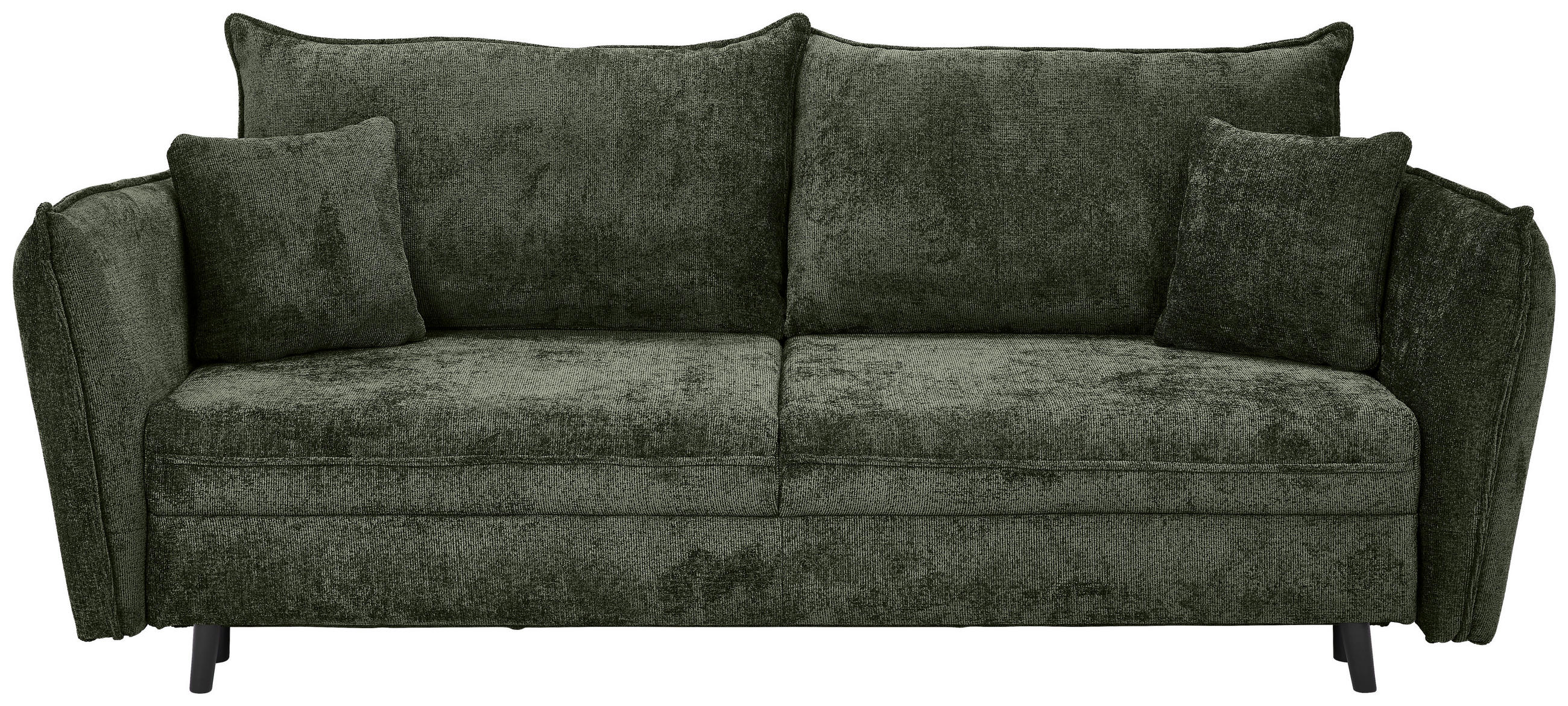 SOFA LEŽAJ maslinasto zelena  - maslinasto zelena/crna, Konvencionalno, tekstil/drvo (238/99/108cm) - Carryhome