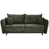 SOFA LEŽAJ maslinasto zelena  - maslinasto zelena/crna, Konvencionalno, tekstil/drvo (238/99/108cm) - Carryhome
