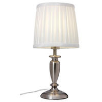 BORDSLAMPA 14-17/34 cm   - vit/kromfärg, Design, metall/textil (14-17/34cm)