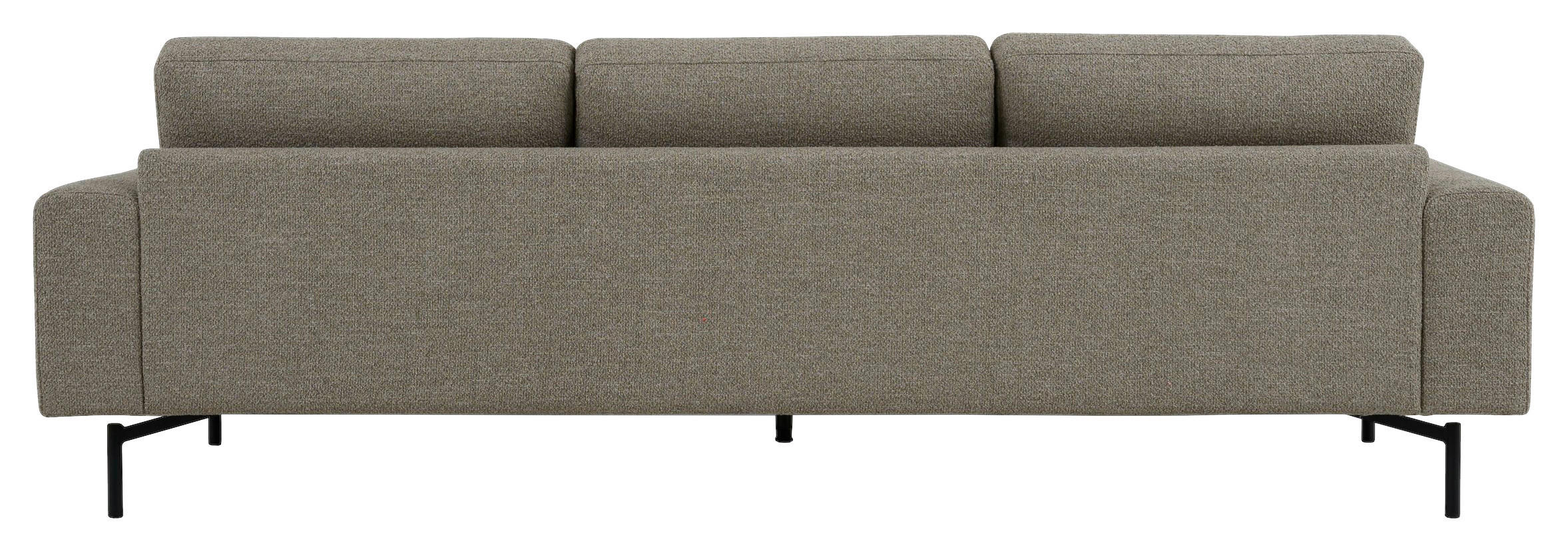 4-SITS SOFFA i flatväv cappuccino  - cappuccino/svart, Klassisk, metall/trä (248/80/91cm) - Niels Andersson