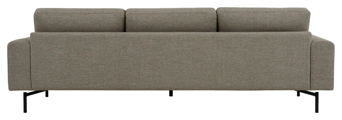 4-SITS SOFFA i flatväv cappuccino  - cappuccino/svart, Klassisk, metall/trä (248/80/91cm) - Niels Andersson