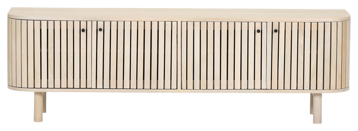 LOWBOARD  in 160/50/47 cm  - Eichefarben/Schwarz, Design, Holz (160/50/47cm) - Landscape