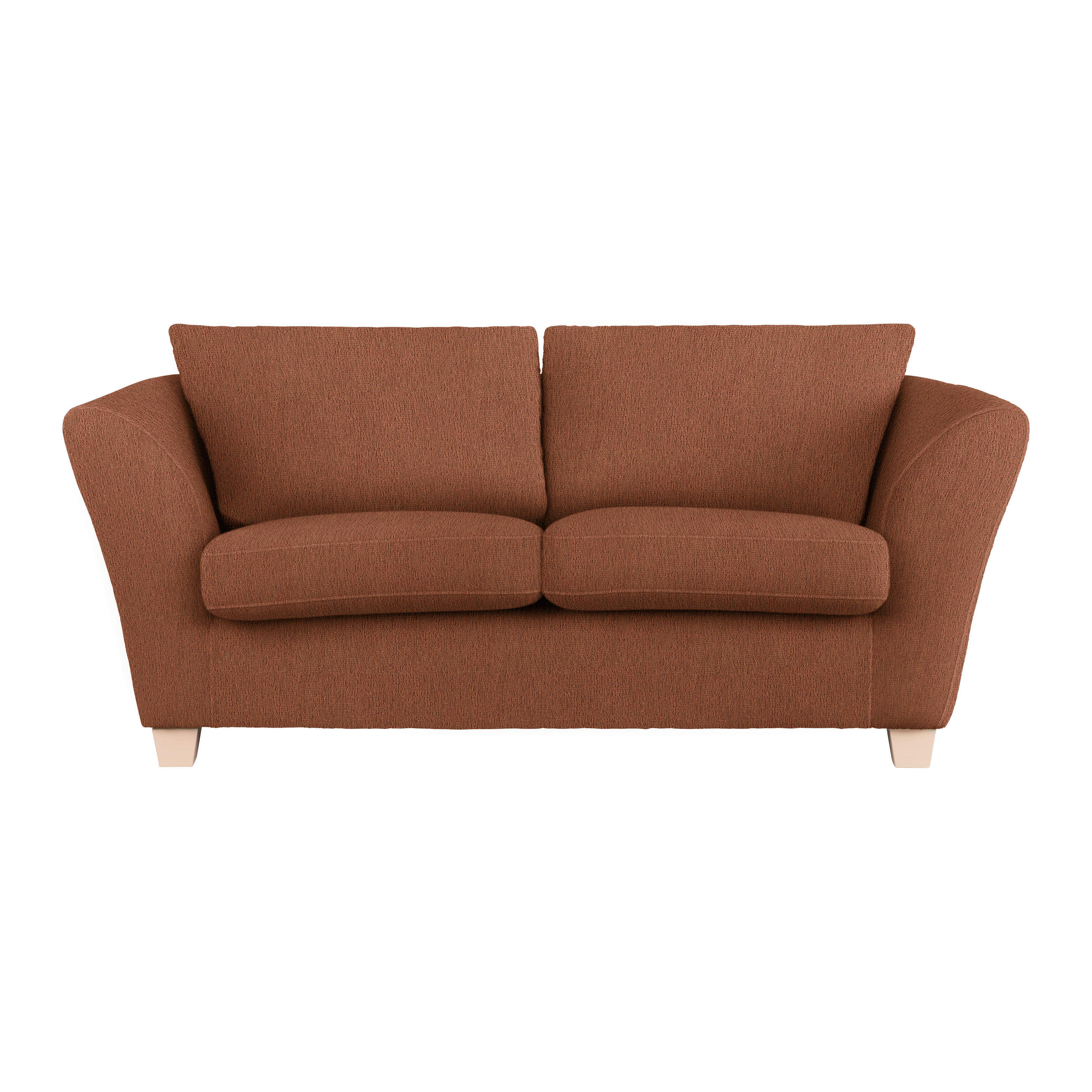 2-SITZER-SOFA in Chenille Kupferfarben  - Naturfarben/Kupferfarben, Holz/Textil (190/70-85/95cm) - MID.YOU