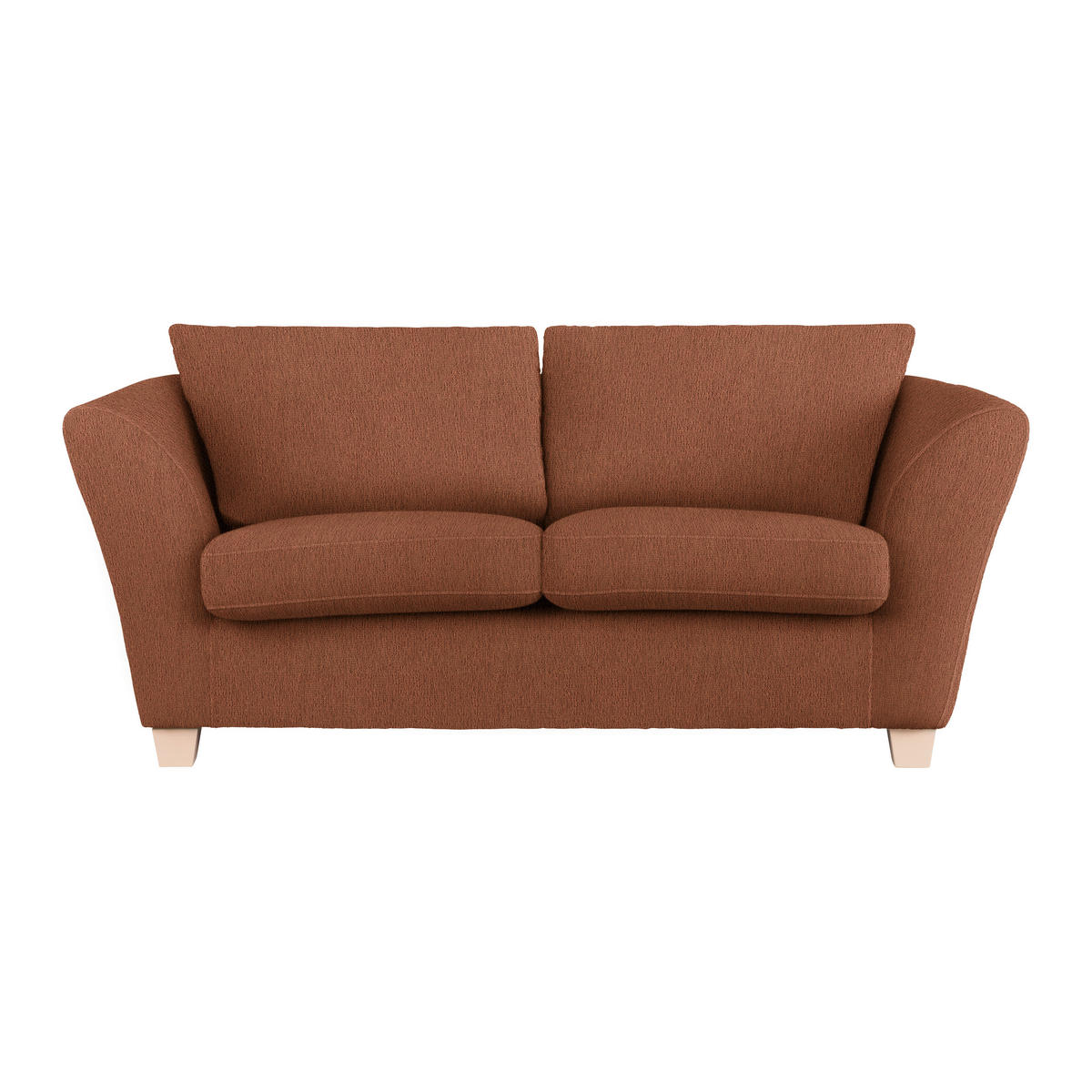 2-SITZER-SOFA in Chenille Kupferfarben  - Naturfarben/Kupferfarben, Holz/Textil (190/70-85/95cm) - MID.YOU
