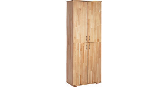 AKTENSCHRANK Kernbuche massiv Kernbuche  - Kernbuche, Design, Holz (73/189/38cm) - Carryhome