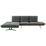 ECKSOFA in Flachgewebe Grau  - Schwarz/Grau, Design, Holz/Textil (159/314cm) - Dieter Knoll