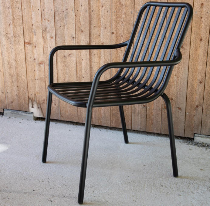 UTESTOL i metall svart  - svart, Basics, metall (57/85/64cm)
