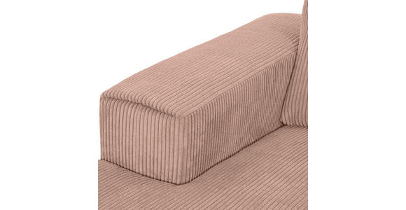 ECKSOFA  in Cord Altrosa  170/285 cm  - Schwarz/Altrosa, KONVENTIONELL, Textil/Metall (170/285cm) - Carryhome