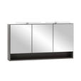 SPIEGELSCHRANK 120/64/20 cm  - Alufarben/Graphitfarben, Natur, Glas/Holzwerkstoff (120/64/20cm) - Xora
