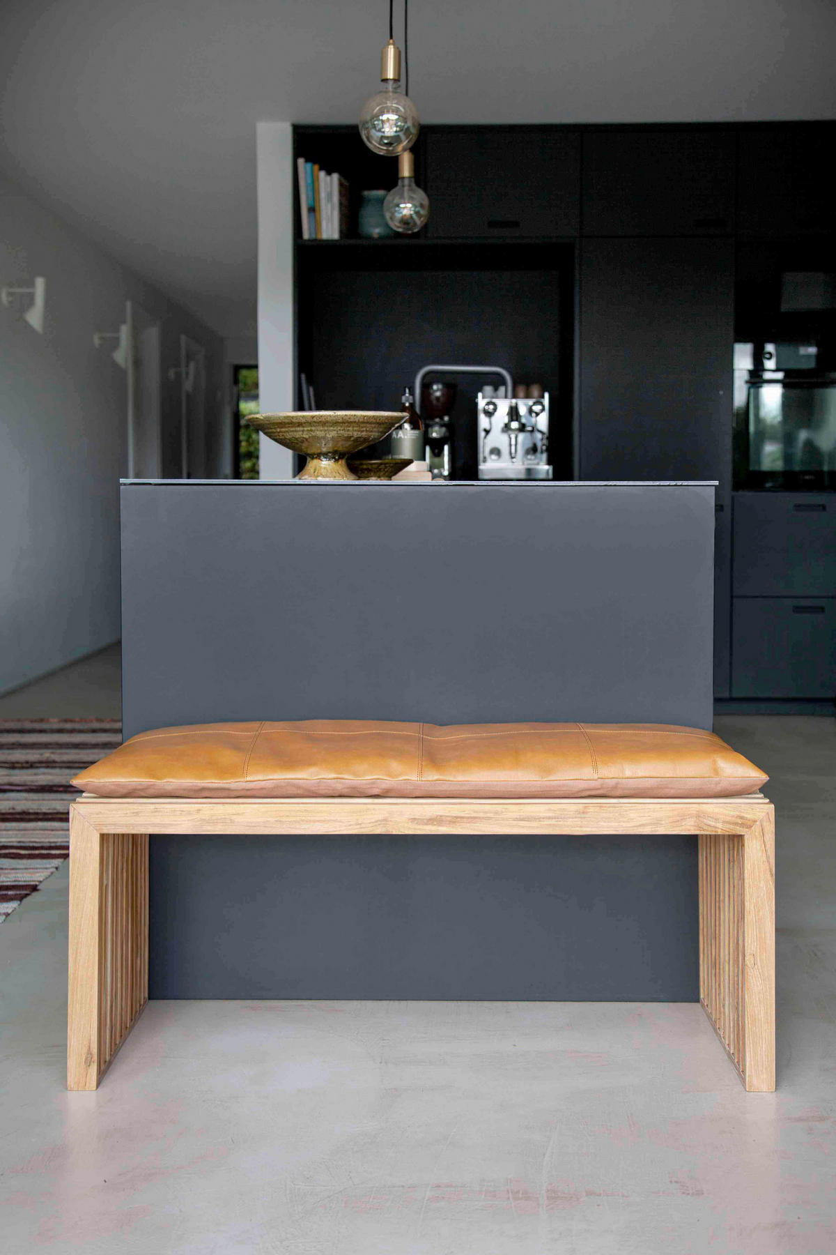SITZBANK Holz Teakfarben  - Teakfarben, Konventionell, Holz (104/43/35cm) - MID.YOU