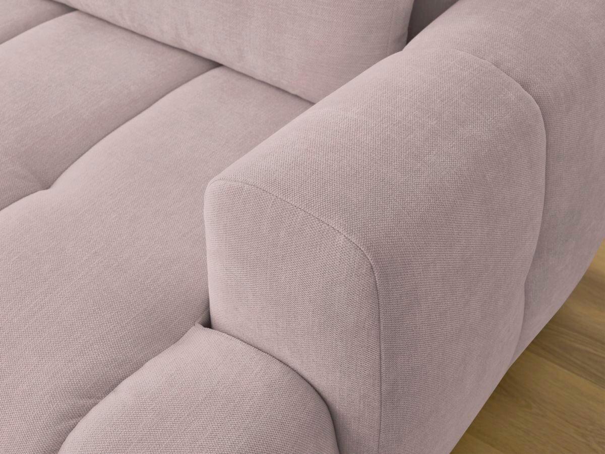 ECKSCHLAFSOFA FUJI Leinenoptik Pink  inkl.  - Pink/Schwarz, MODERN, Kunststoff/Textil (160/292cm)
