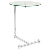 BEISTELLTISCH 51/46/62 cm Chromfarben rund  - Chromfarben, Design, Glas/Metall (51/46/62cm) - Kare-Design