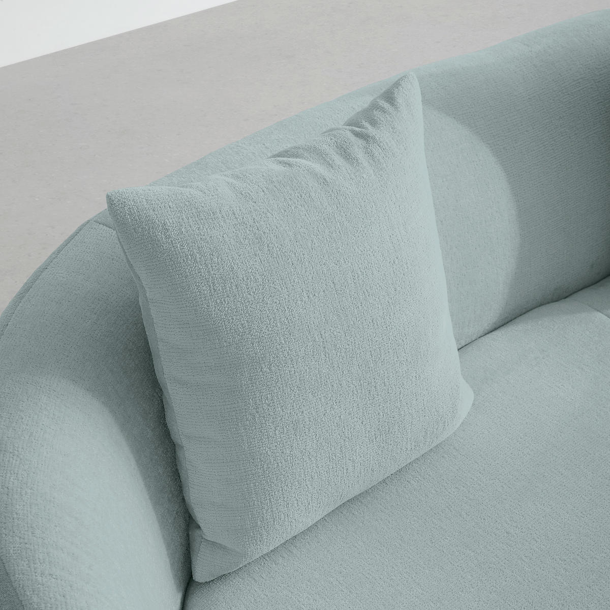 BIG SOFFA i chenille ljusblå  - ljusblå/svart, Modern, textil/plast (235/72/110cm) - MID.YOU