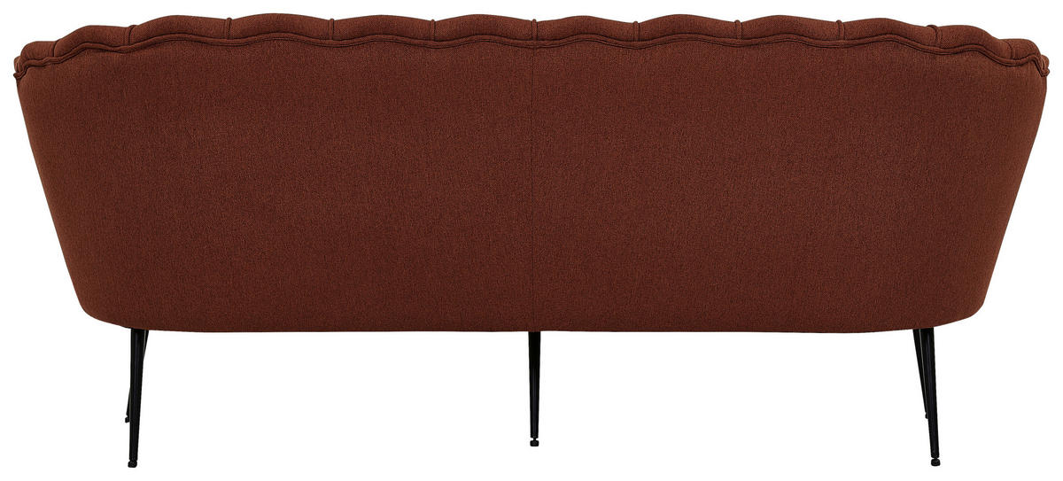 2-SITZER-SOFA in Textilgeflecht Schwarz, Rostfarben  - Rostfarben/Schwarz, Design, Textil/Metall (180/78.5/78cm) - Livetastic