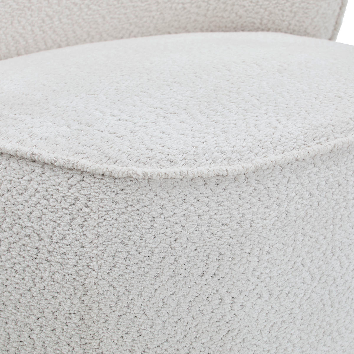 SESSEL in Bouclé Weiß  - Weiß, MODERN, Textil/Metall (76/83/74cm) - Livetastic