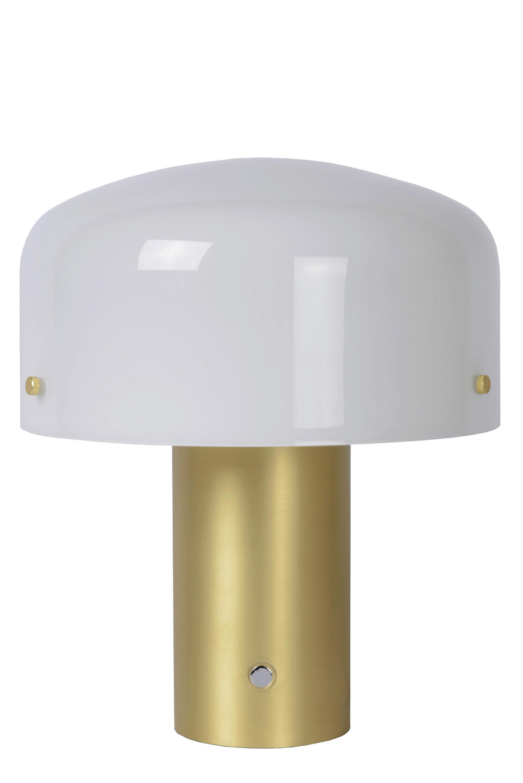 TISCHLEUCHTE Timon 27/27/35 cm   - Messingfarben/Opal, Basics, Glas/Metall (27/27/35cm) - Lucide