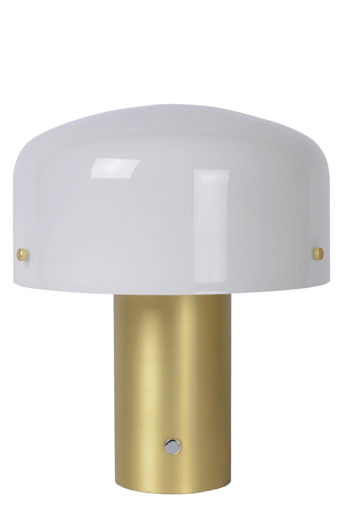 TISCHLEUCHTE Timon 27/27/35 cm   - Messingfarben/Opal, Basics, Glas/Metall (27/27/35cm) - Lucide