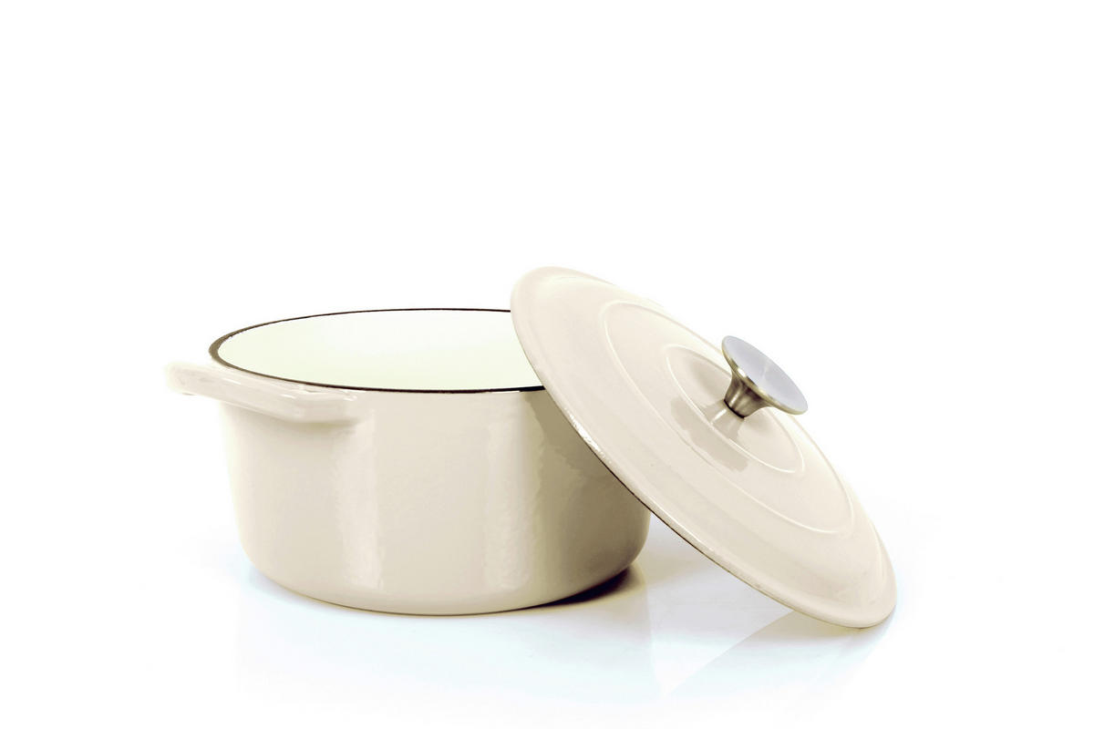 SCHMORTOPF 3,5 L  - Creme, Basics, Metall (22,5 cmcm) - Echtwerk