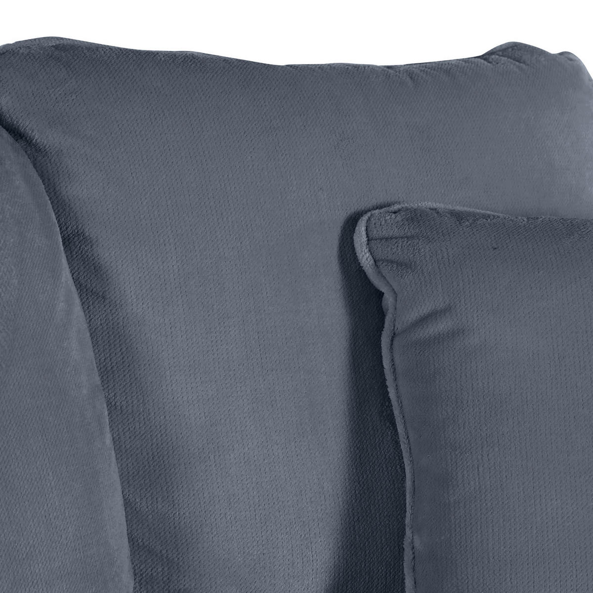 BIG SOFFA i plysch petrol  - furufärgad/petrol, Trend, trä/textil (273/85/110cm) - MID.YOU