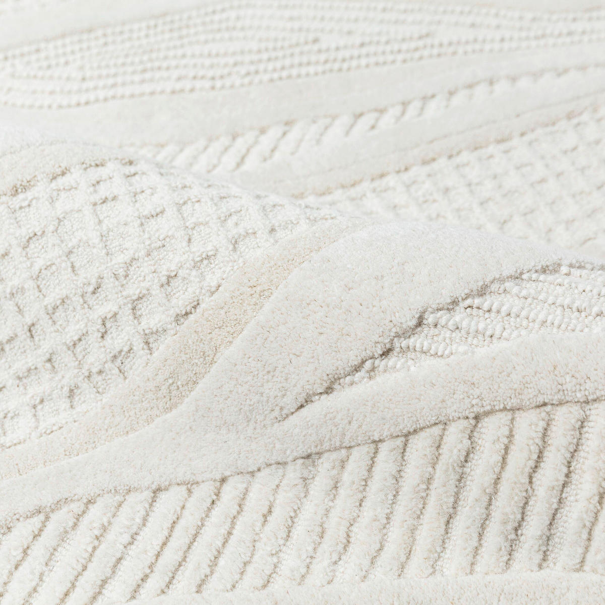 WOLLTEPPICH 140/200 cm Weiß  - Weiß, Basics, Textil (140/200cm)